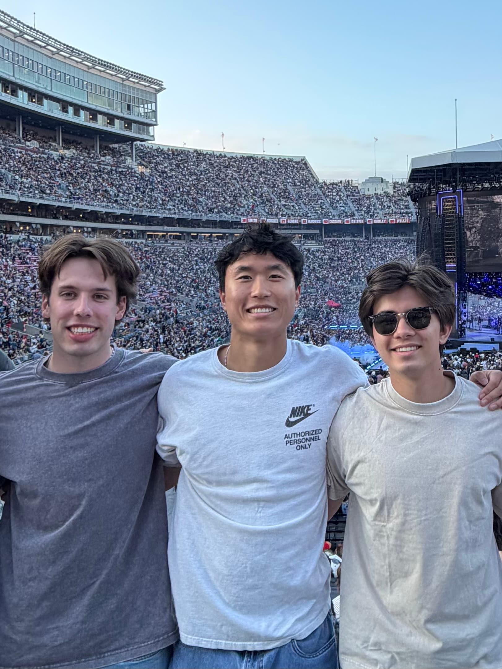 At a concert with friends